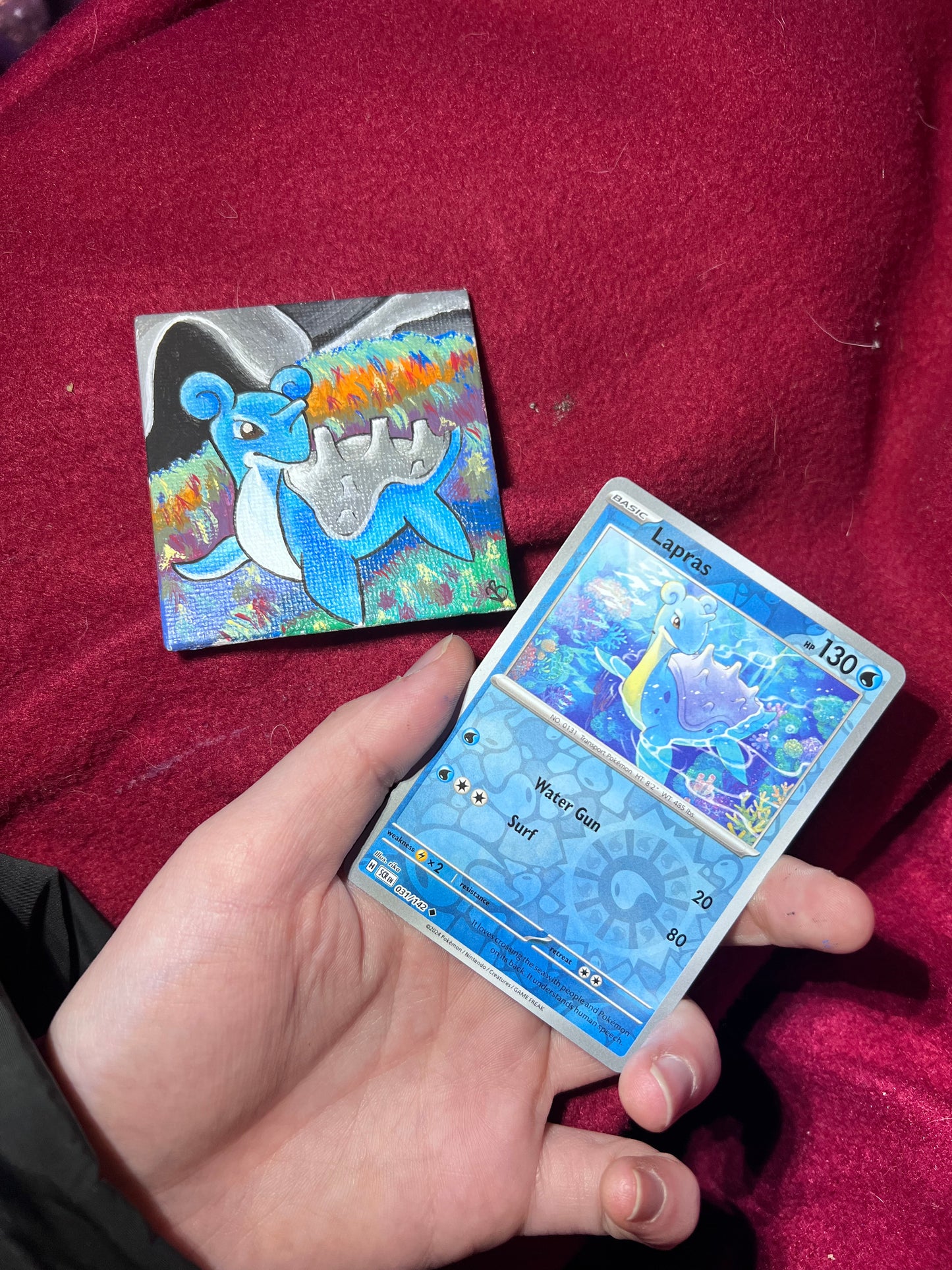 Lapras Mini Painting | Decorative Wall Art | Cute Desk Decor | Gifts for Gamers