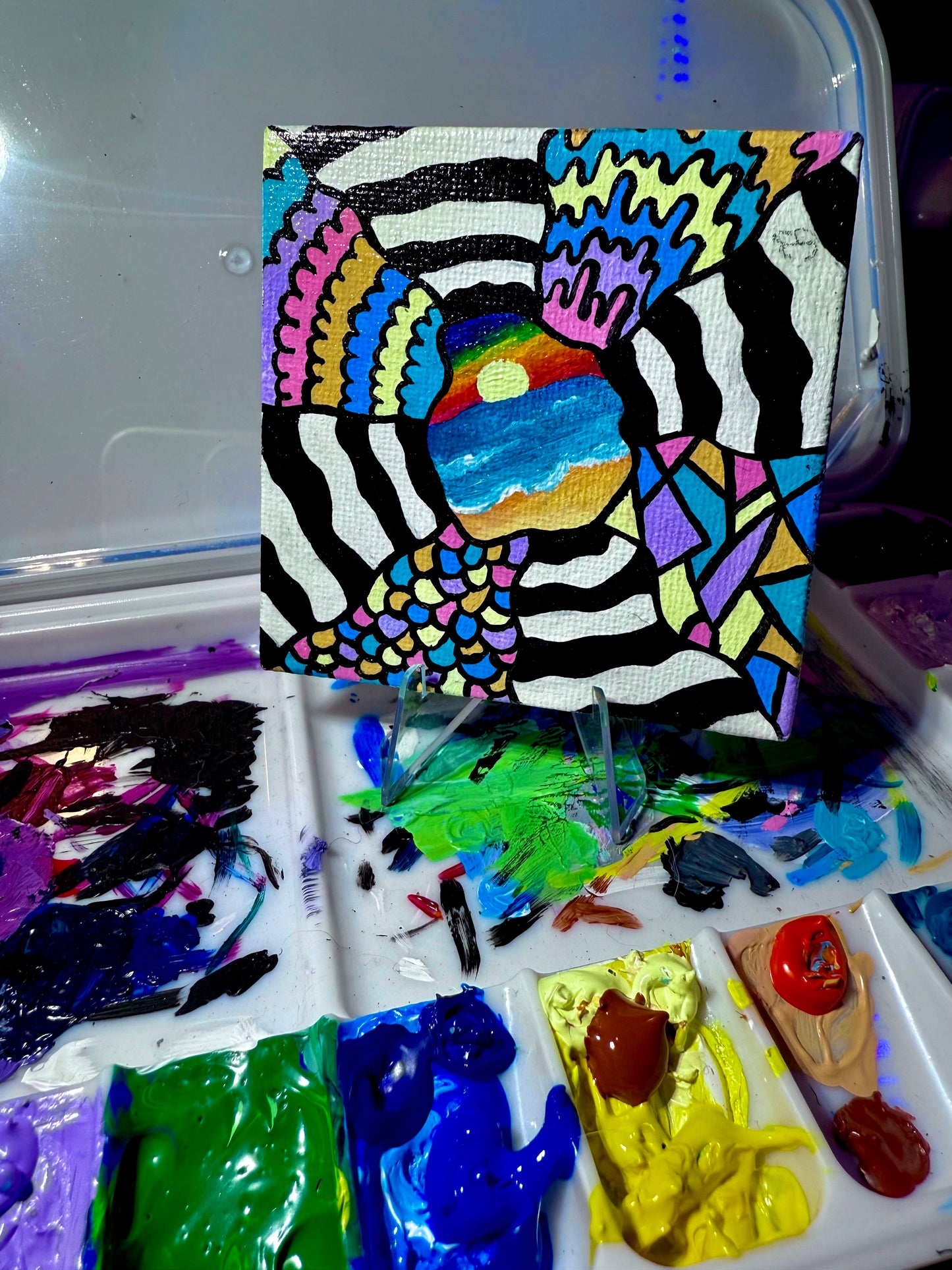 Through the Fog - Original Mini Painting