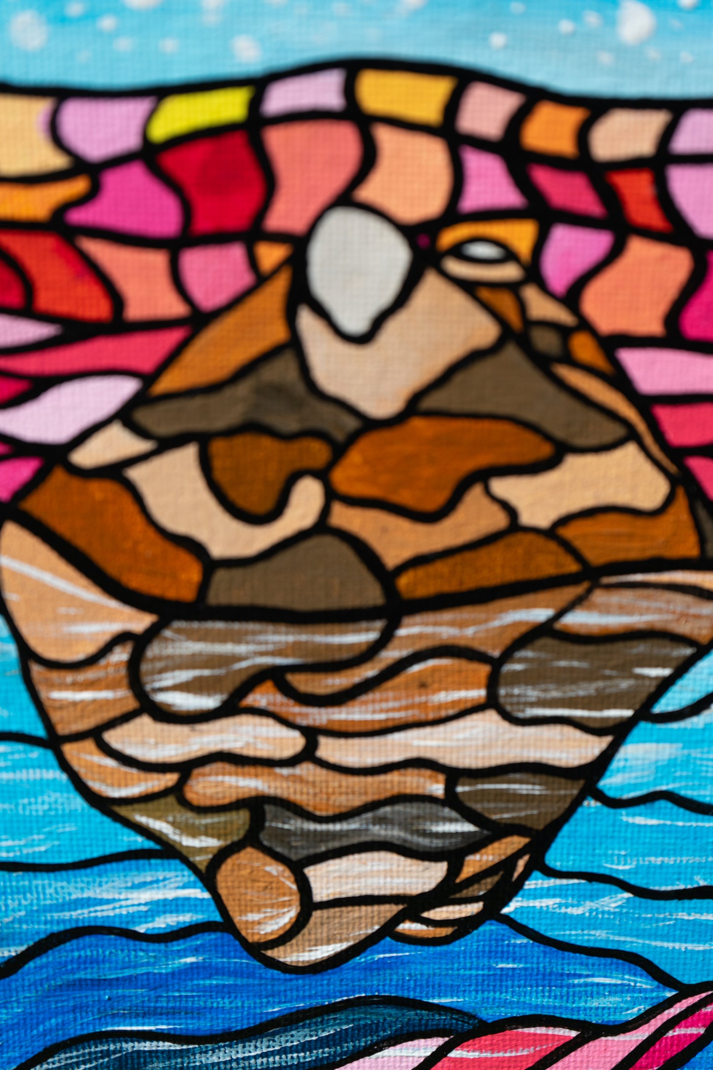 Floating Island Dream | Original 4x8 Acrylic Painting on Canvas
