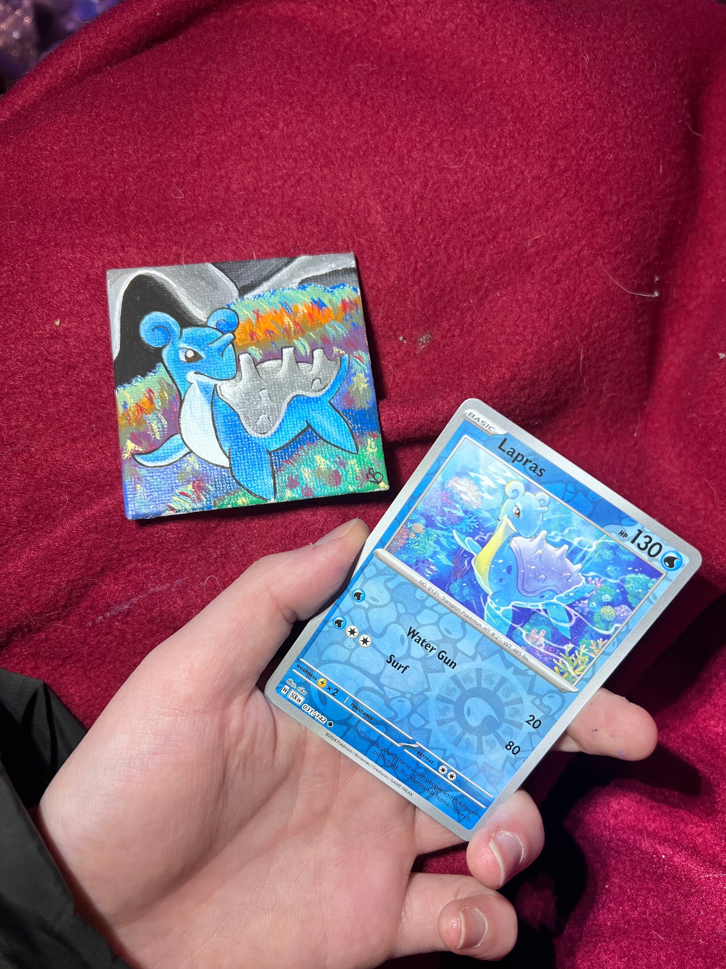 Lapras Mini Painting | Decorative Wall Art | Cute Desk Decor | Gifts for Gamers