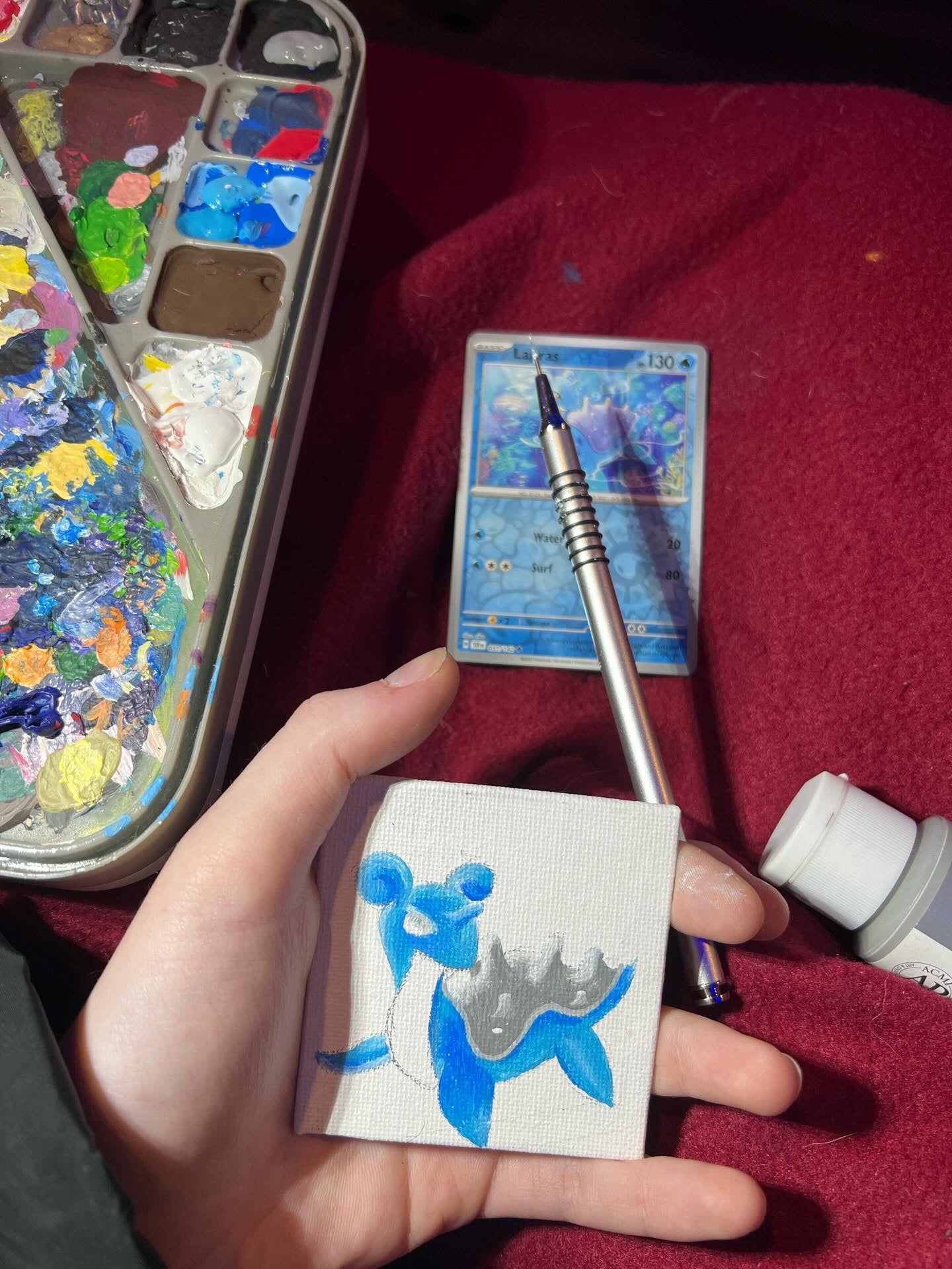 Lapras Mini Painting | Decorative Wall Art | Cute Desk Decor | Gifts for Gamers