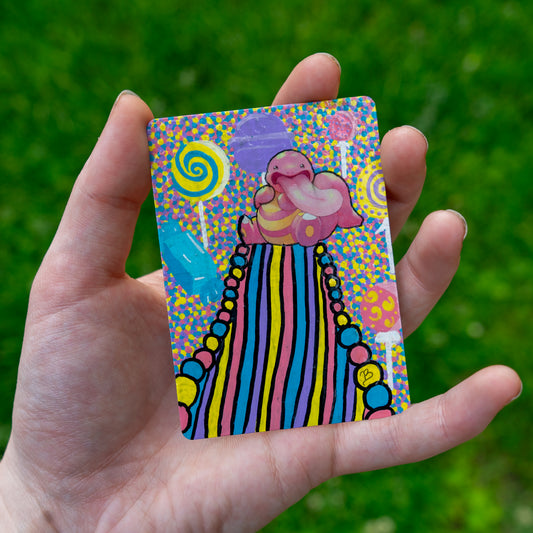 Candyland Lickitung Card | Hand-Painted Pokémon Inspired Collectible Artwork