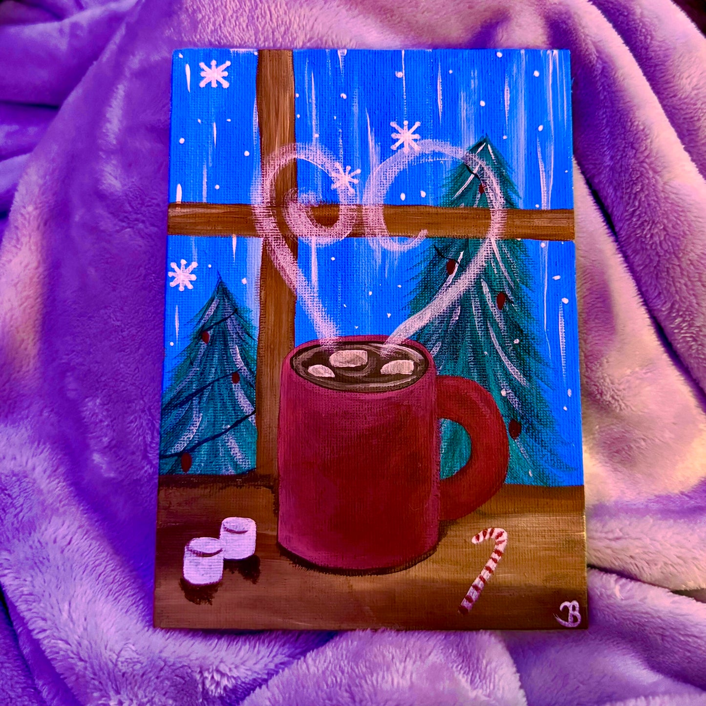 Holiday Hot Chocolate Gift Art Painting