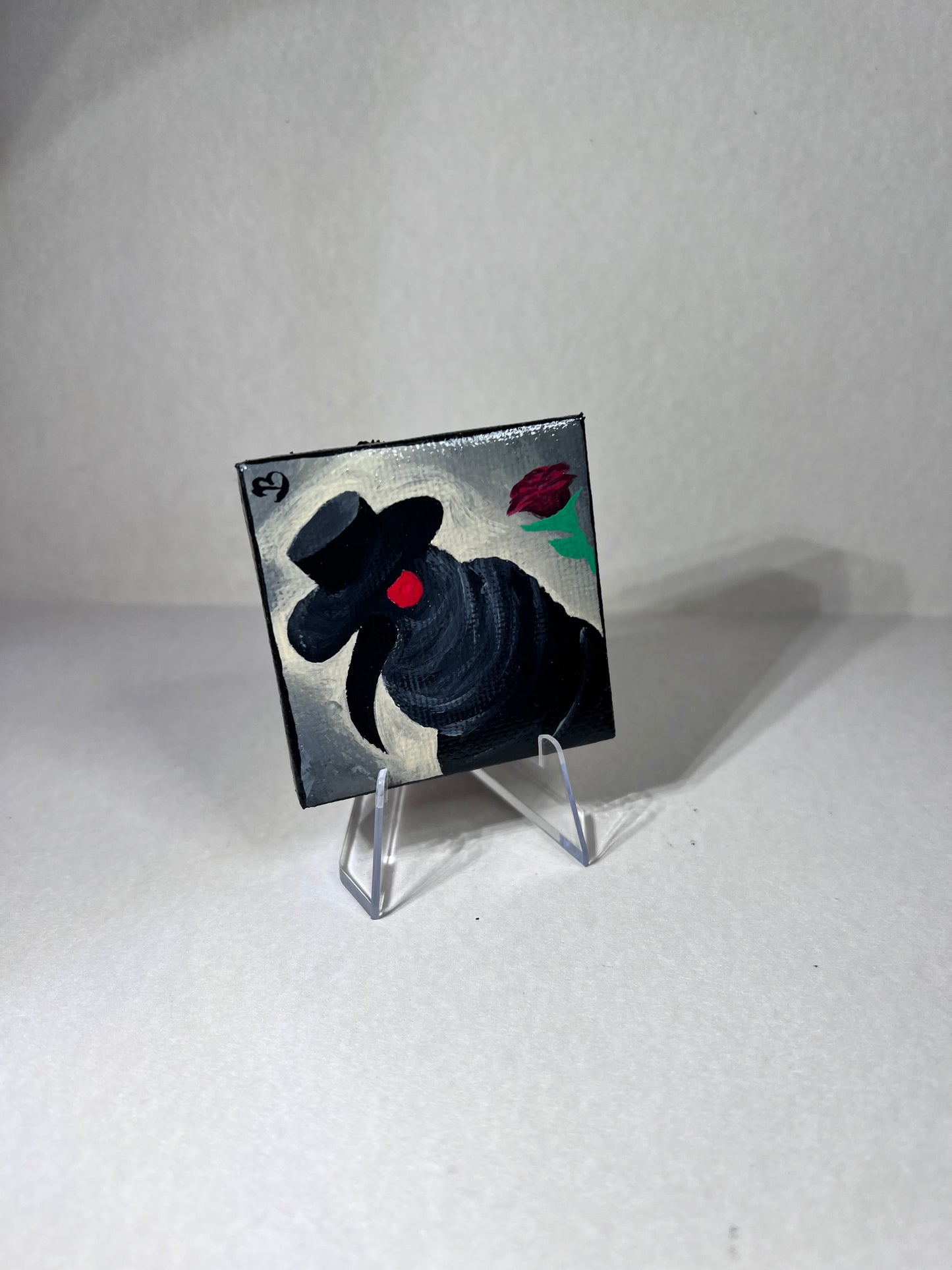 Mini Plague Doctor Painting | Cool Halloween wall decor | Goth Gift Ideas | Dark aesthetic Art