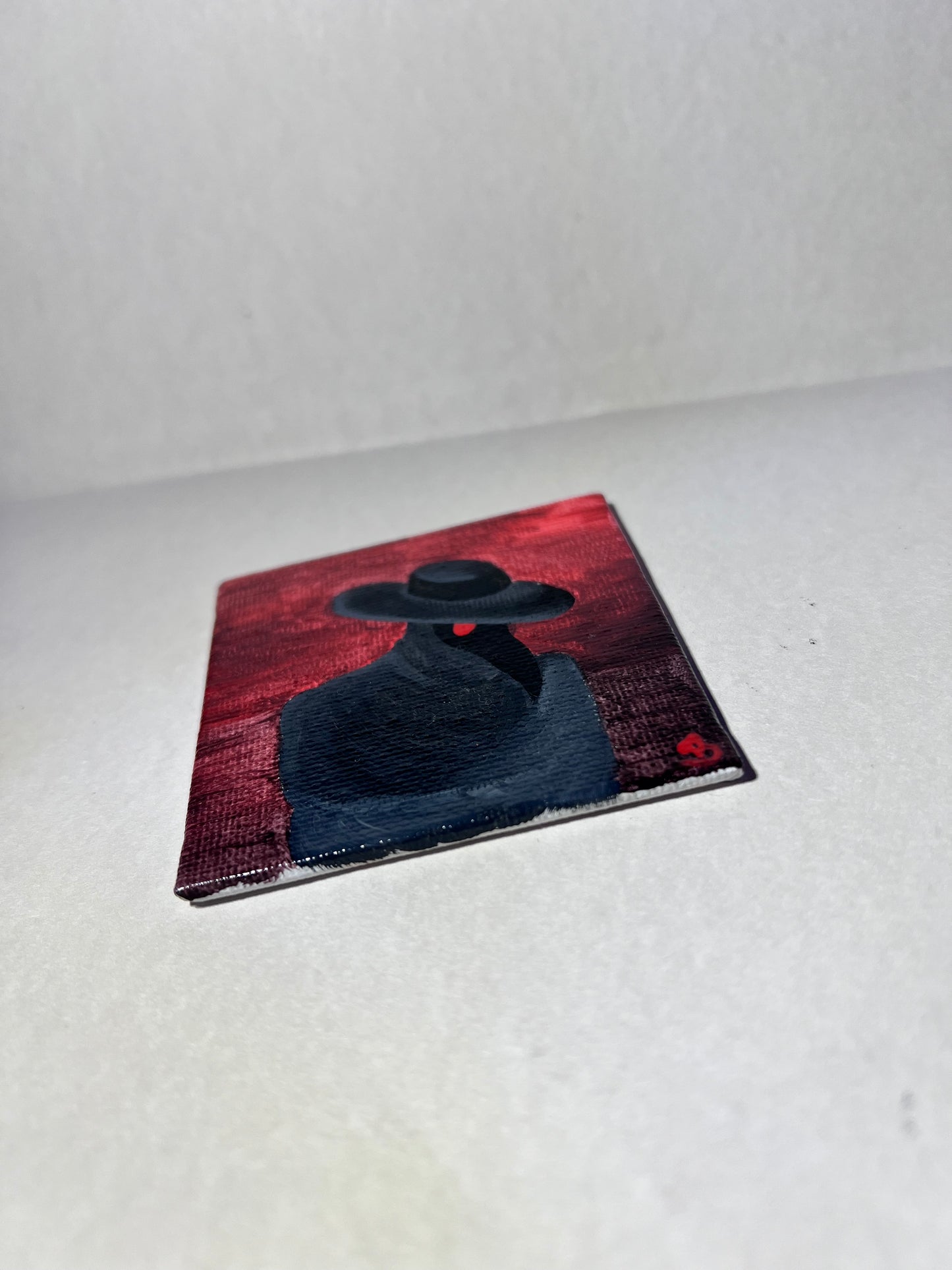 Mini Plague Doctor Painting | Cool Halloween wall decor | Goth Gift Ideas | Dark aesthetic Art