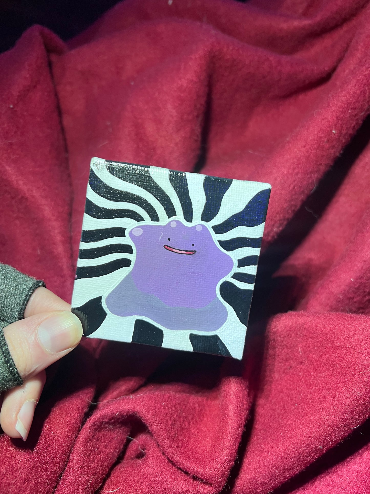 Ditto Mini Gift Painting | Cozy Cute Wall Art | Gifts for Gamers | Dorm Room Decor | Kids Birthday Present