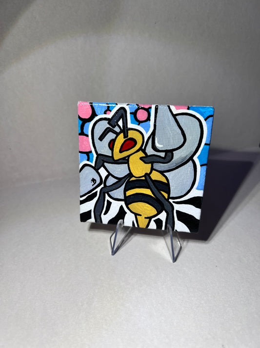 Beedrill Mini Painting | Cozy Cute Wall Decor | Gifts Ideas for Gamers