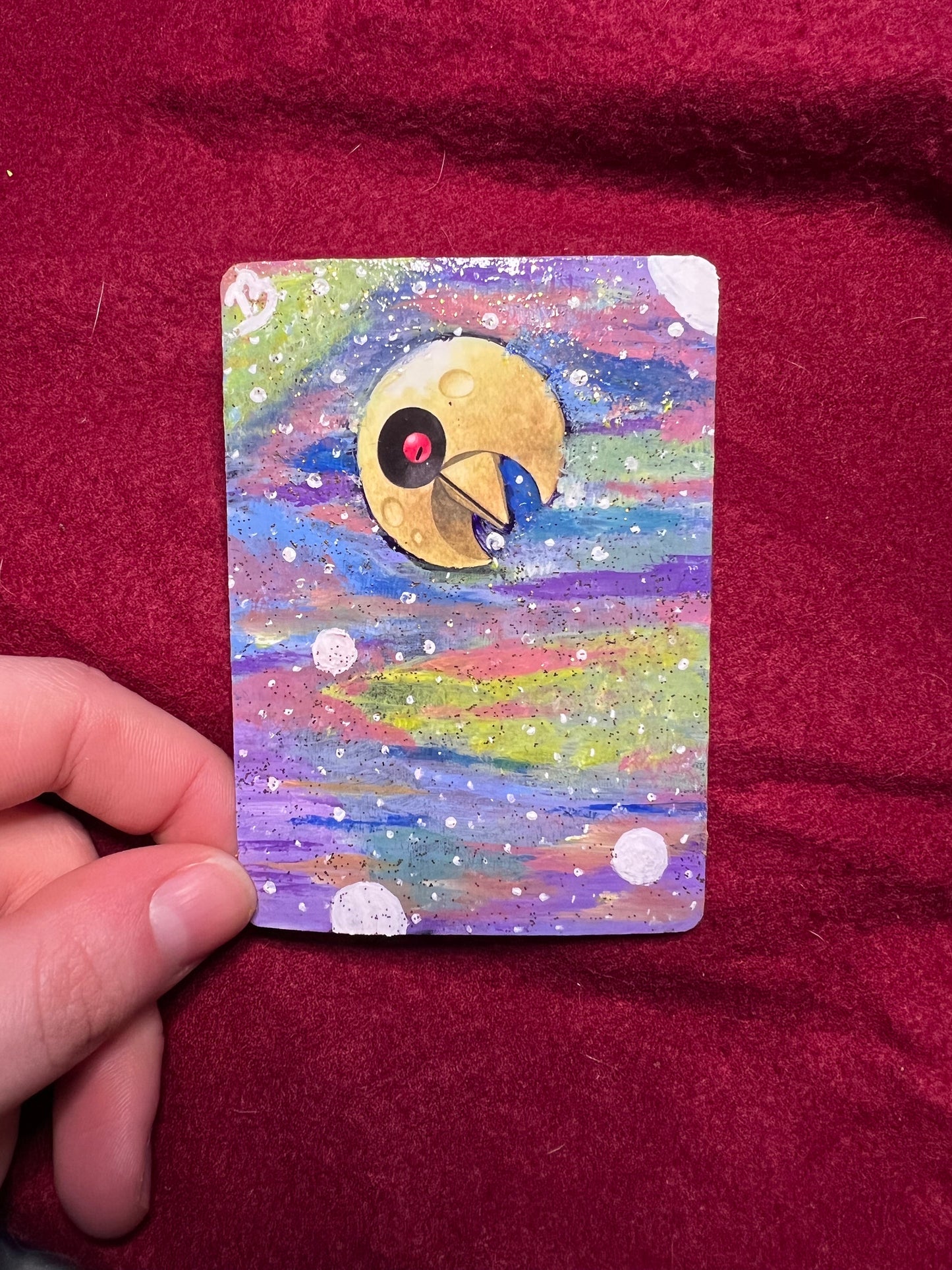 Lunatone Custom Handpainted Collectible Gift Pokémon Card