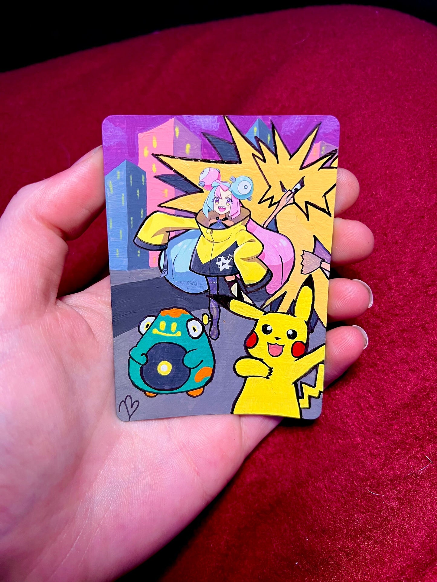 Iono Custom Handpainted Collectible Gift Pokémon Card