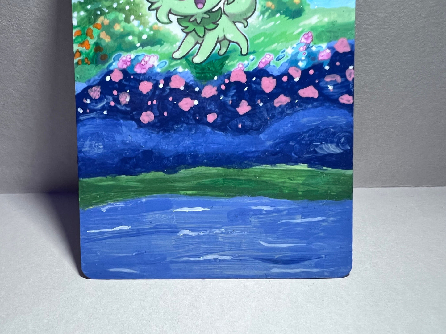 Collectible Sprigatito Pokémon Card | Hand-Painted Gift | Cat Lover Art | Unique Present | Father’s Day Celebration | Graduation |