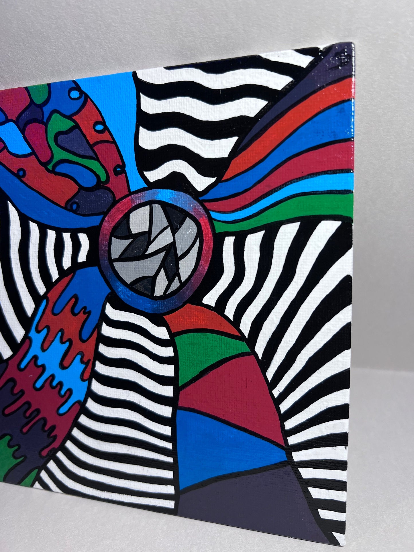 Trippy Psychedelic Original Painting | Cool Dorm Decor | Canvas wall art | Colorful Rave art deco | Abstract | Hippie Stoner Gift