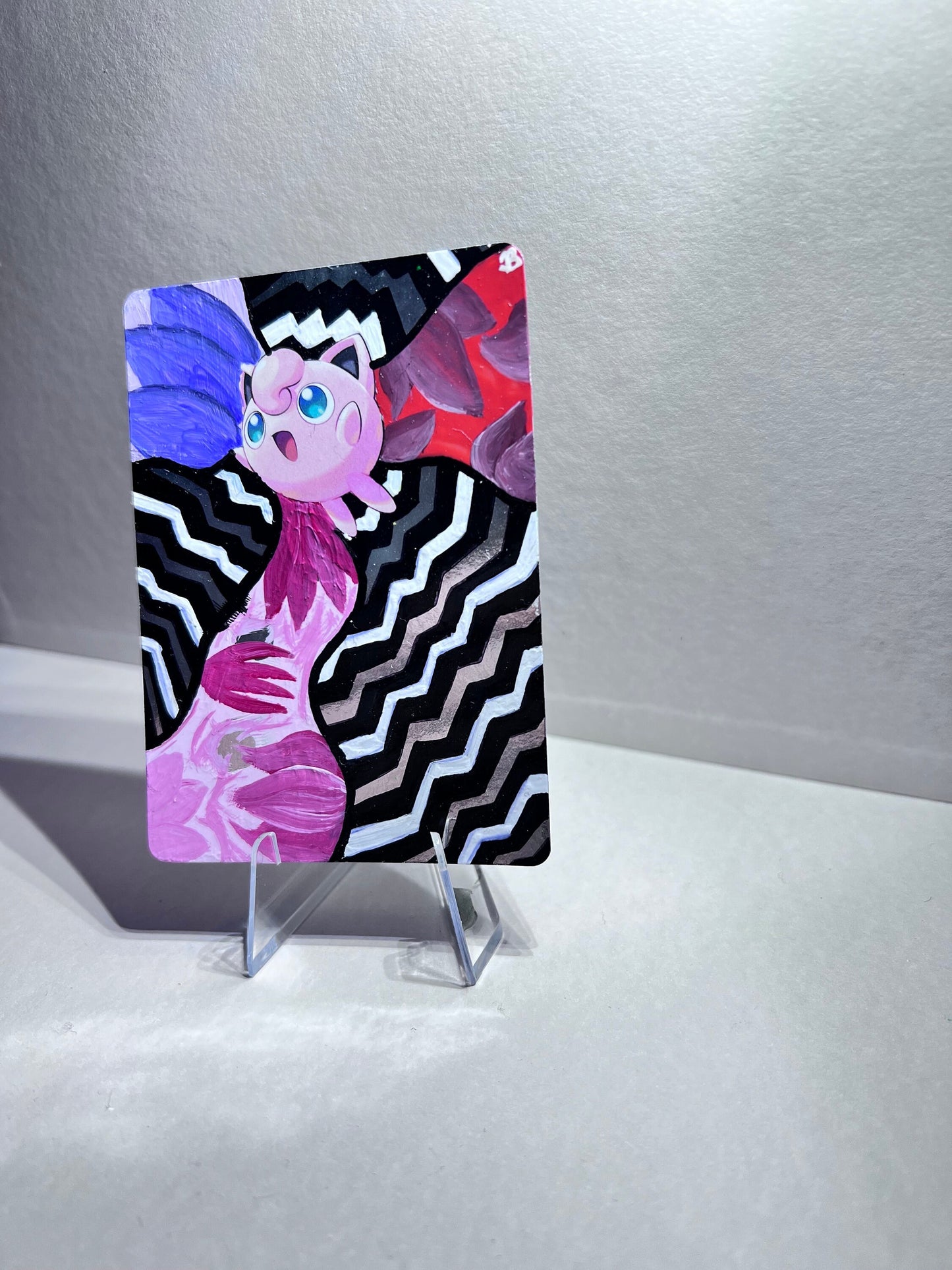 Jigglypuff Custom Pokémon Card | Hand painted Collectible Gift | Kid's bedroom birthday gift | Dorm Room Wall Decor | Graduation present
