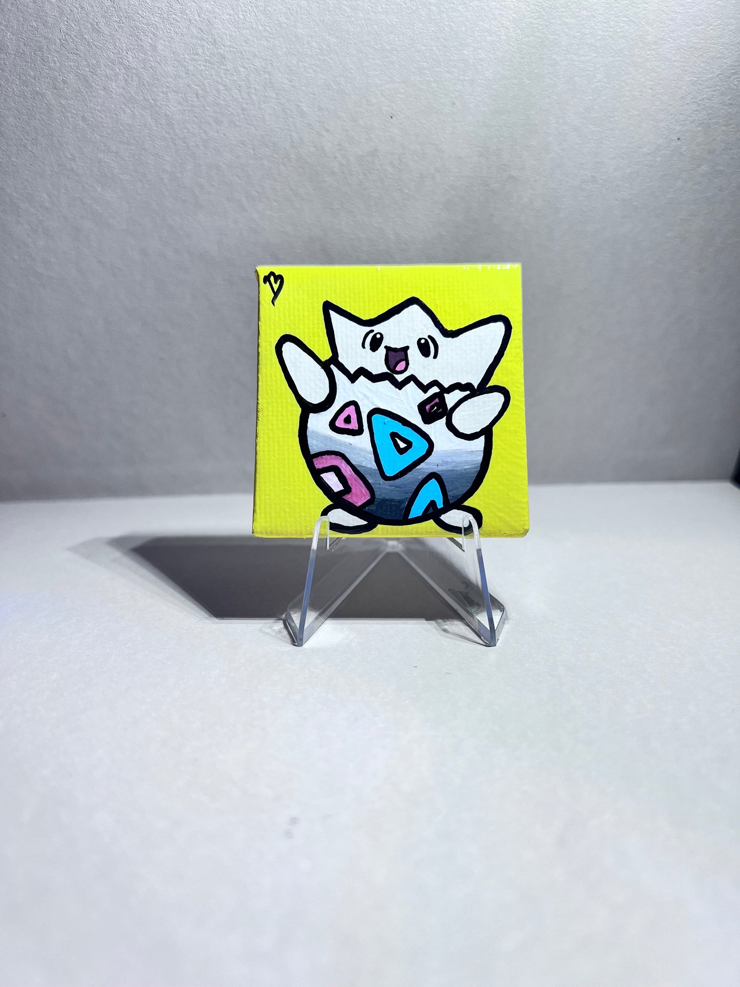Togepi Pokemon Mini Collectible Gift Painting | Unique Wall Art | Cute Art | Cartoon Dorm Room Desk Decor