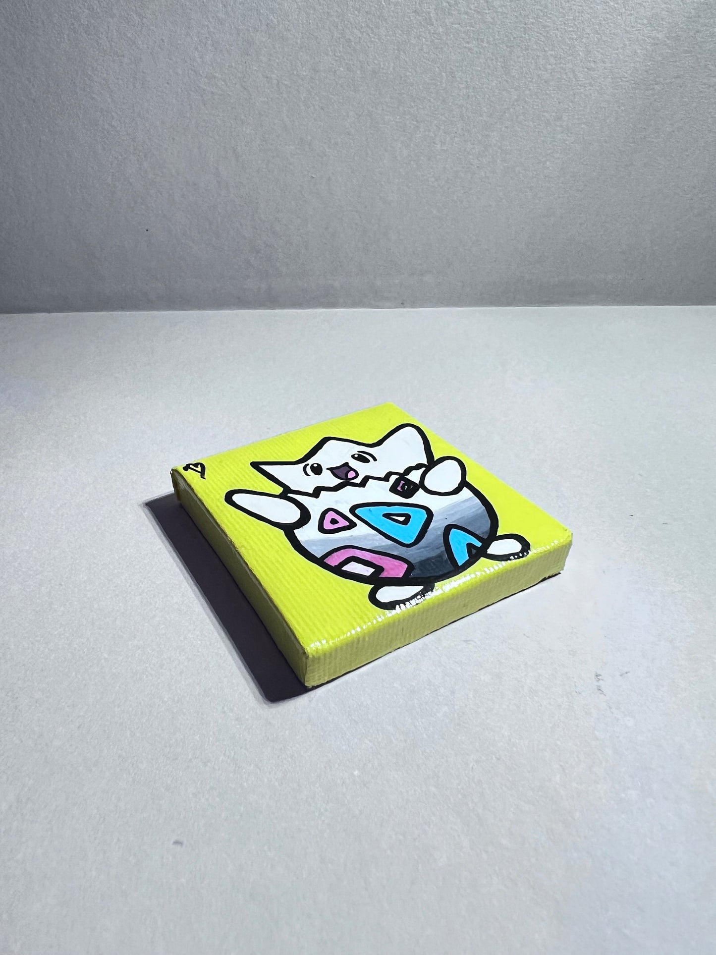Togepi Pokemon Mini Collectible Gift Painting | Unique Wall Art | Cute Art | Cartoon Dorm Room Desk Decor