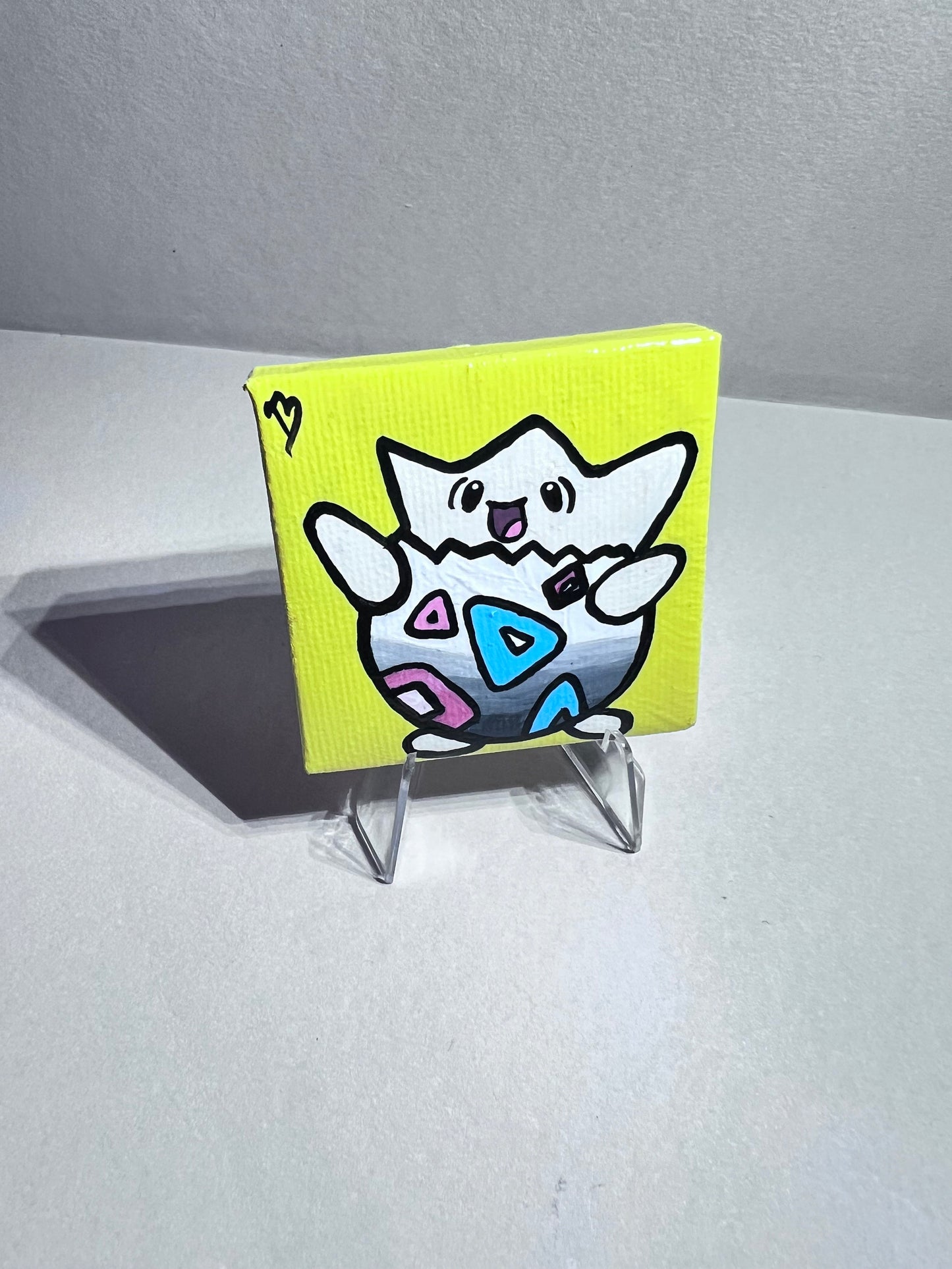Togepi Pokemon Mini Collectible Gift Painting | Unique Wall Art | Cute Art | Cartoon Dorm Room Desk Decor