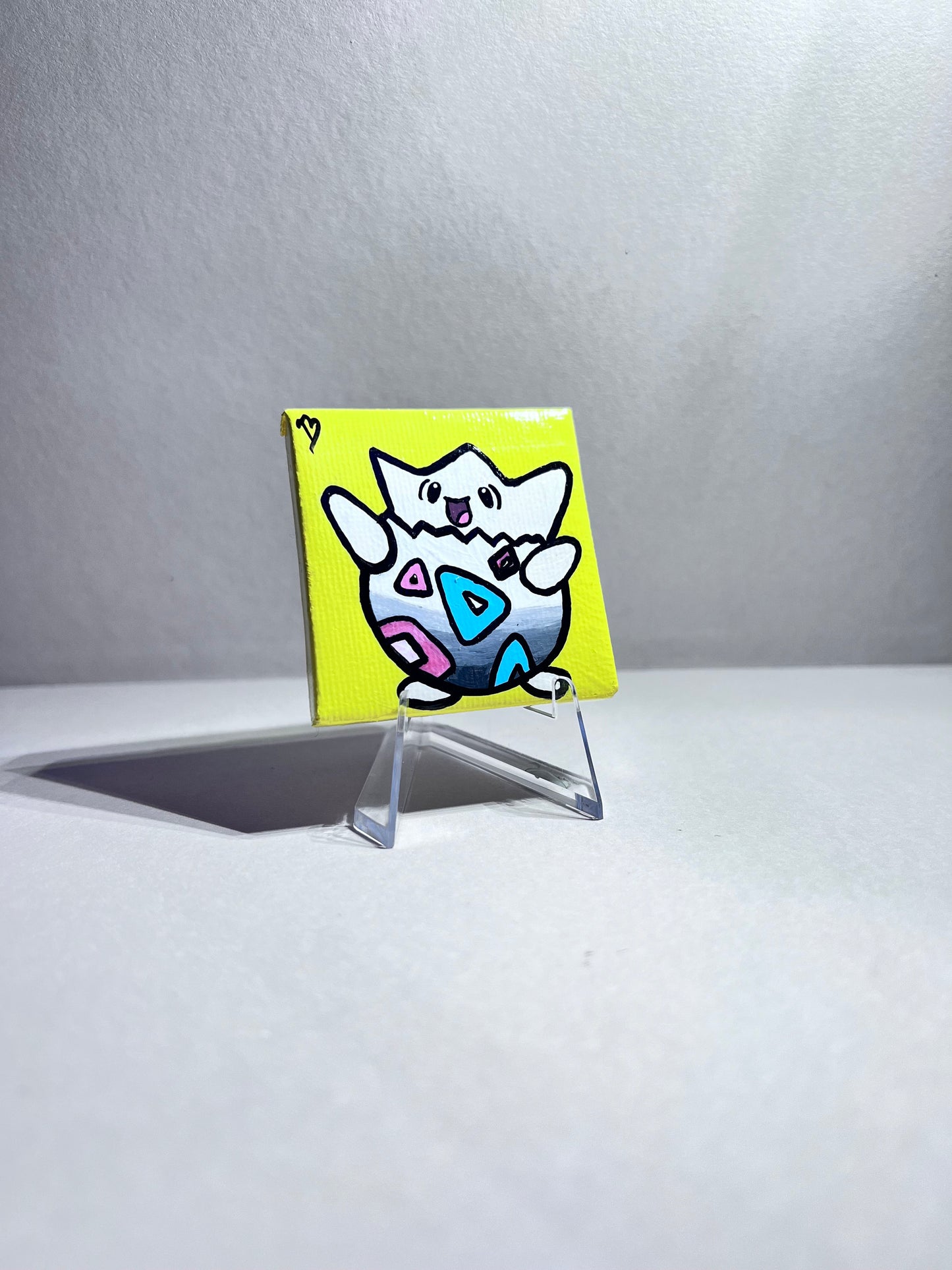 Togepi Pokemon Mini Collectible Gift Painting | Unique Wall Art | Cute Art | Cartoon Dorm Room Desk Decor
