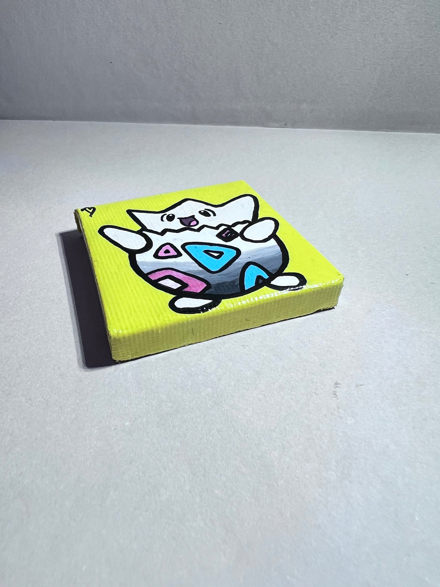 Togepi Pokemon Mini Collectible Gift Painting | Unique Wall Art | Cute Art | Cartoon Dorm Room Desk Decor