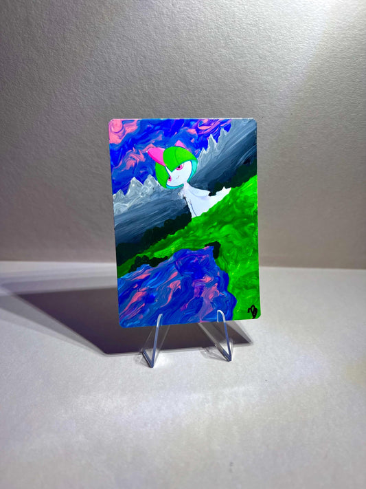 Ralts Custom Hand Painted Collectible Pokémon Card - IszyBeeArts