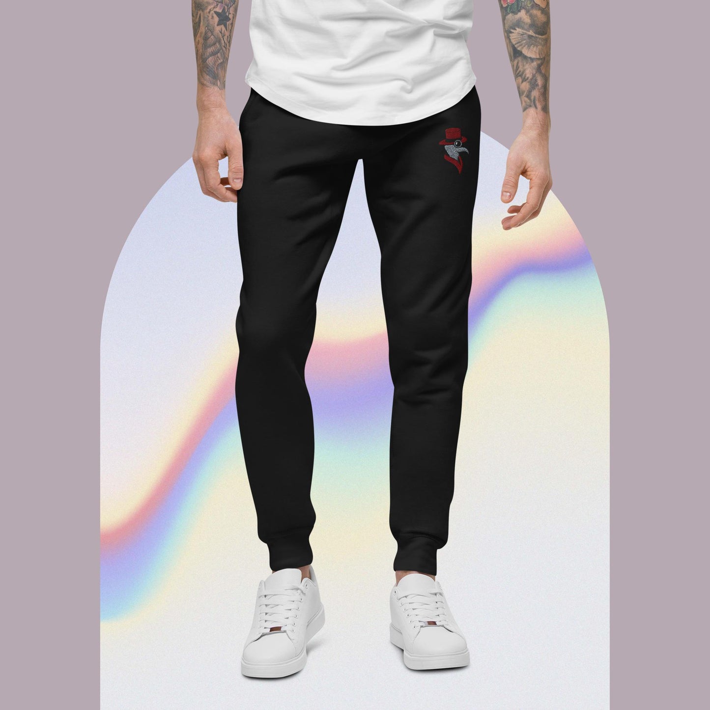 Cartoon Bird Doctor fleece sweatpants