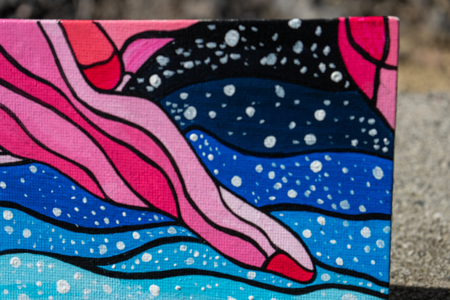 Floating Island Dream | Original 4x8 Acrylic Painting on Canvas