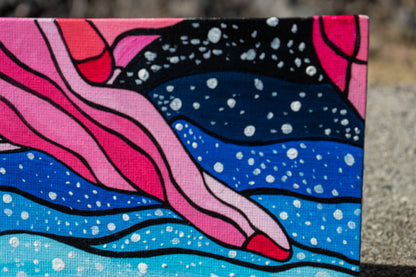 Floating Island Dream | Original 4x8 Acrylic Painting on Canvas