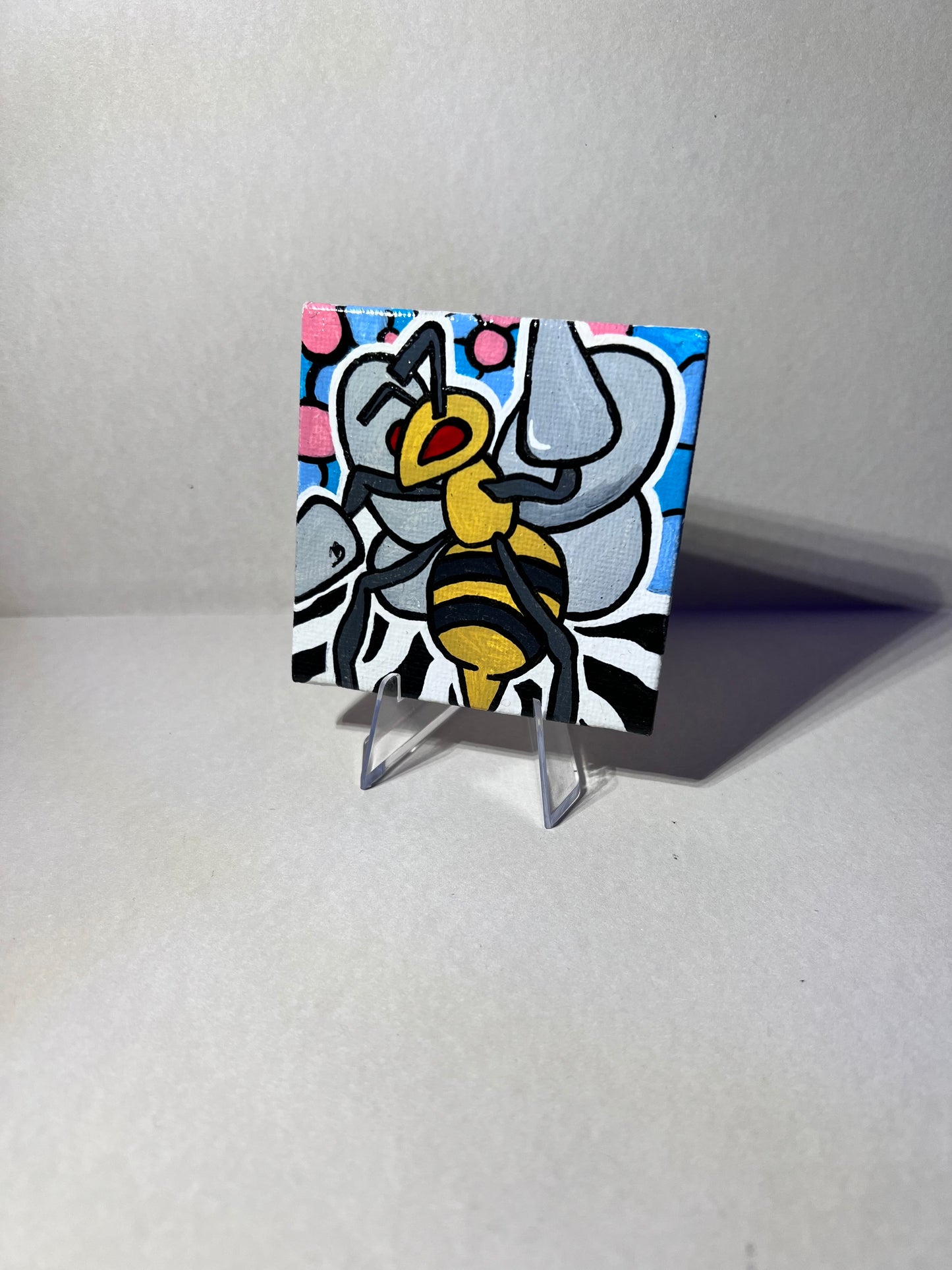 Beedrill Mini Painting | Cozy Cute Wall Decor | Gifts Ideas for Gamers