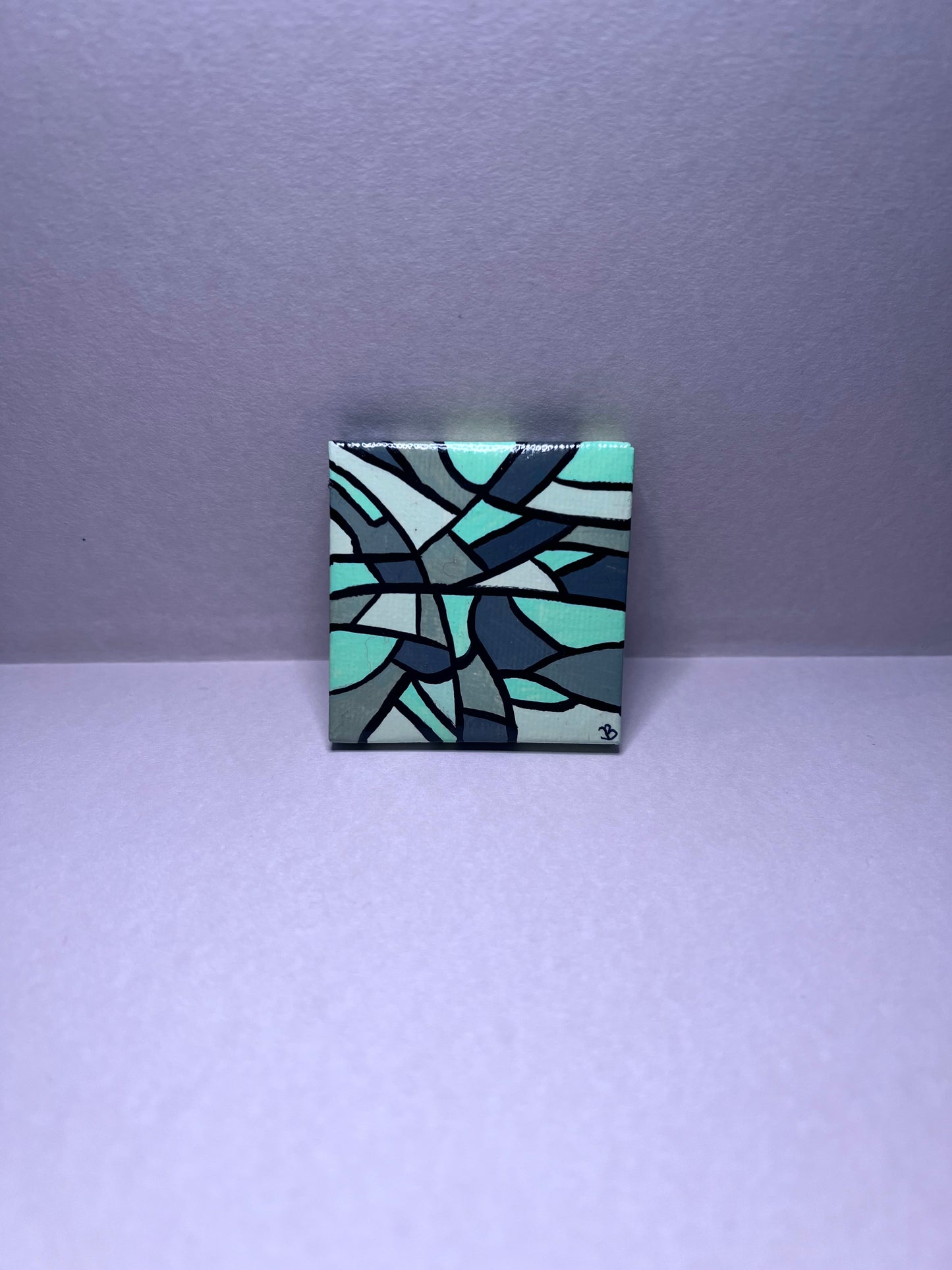 Adorable Mini Stained Glass Monochrome Wall Decor | Dorm Desk Accessories | Hand painted Artwork | High Quality Gifts | Holiday gift ideas