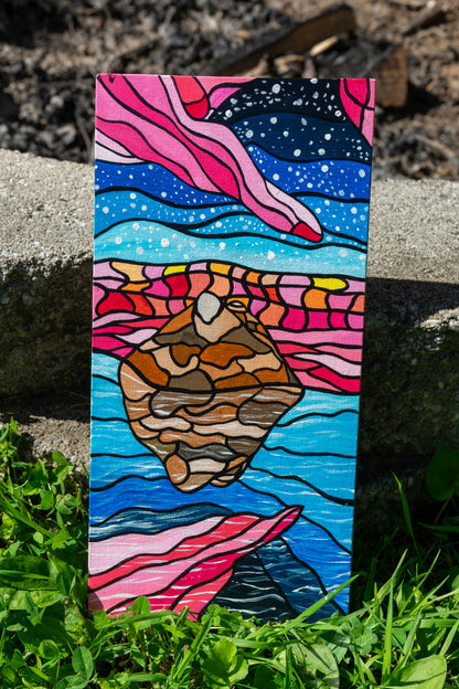 Floating Island Dream | Original 4x8 Acrylic Painting on Canvas