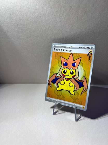 Charizard Poncho Pikachu Painted Character Card | Cool Kid’s Birthday Gift | Dorm room wall decor | Game room ideas - IszyBeeArts