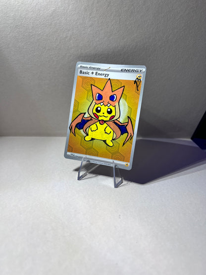 Charizard Poncho Pikachu Painted Character Card | Cool Kid’s Birthday Gift | Dorm room wall decor | Game room ideas - IszyBeeArts