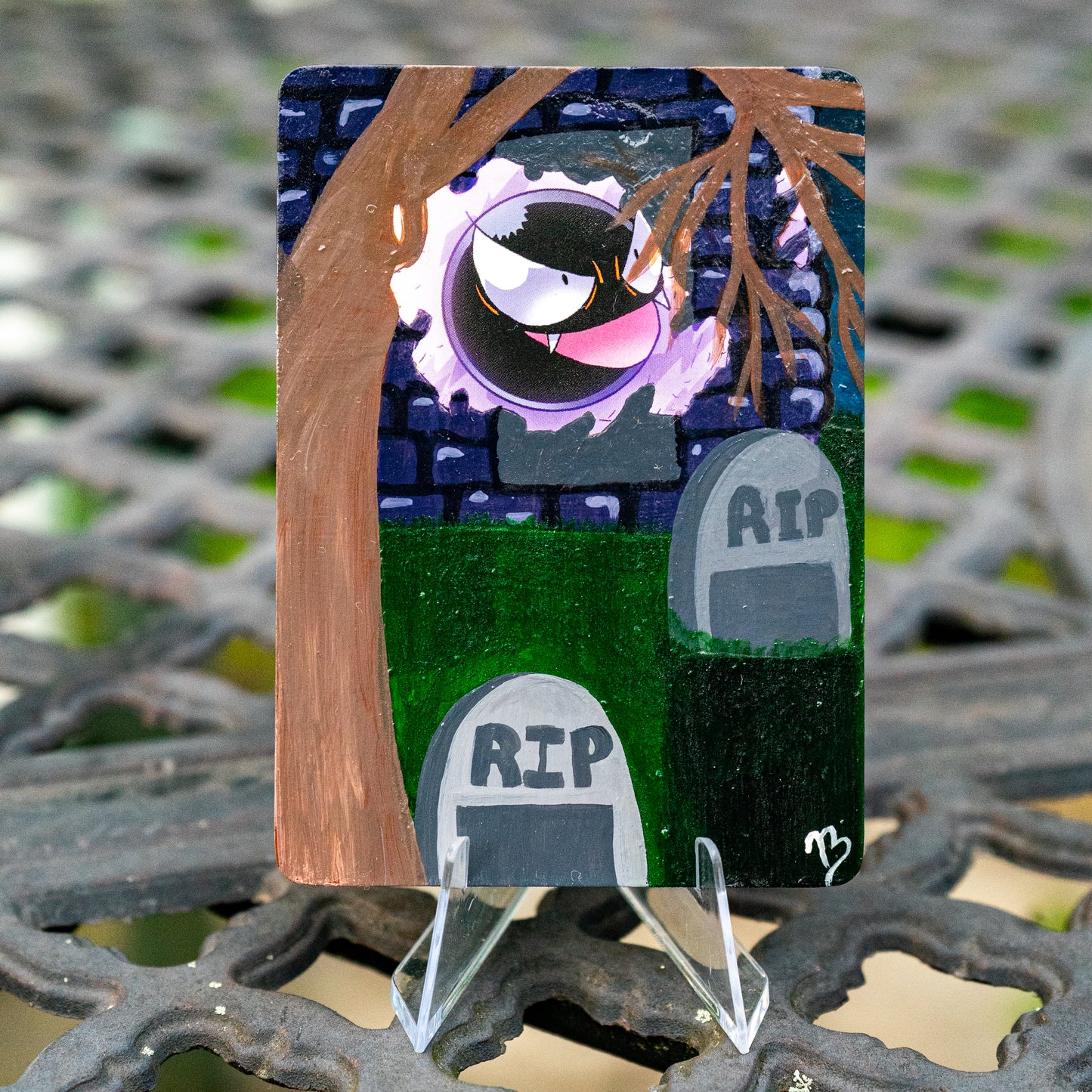Ghost-Type Duo Custom Hand-Painted Pokémon Card Set