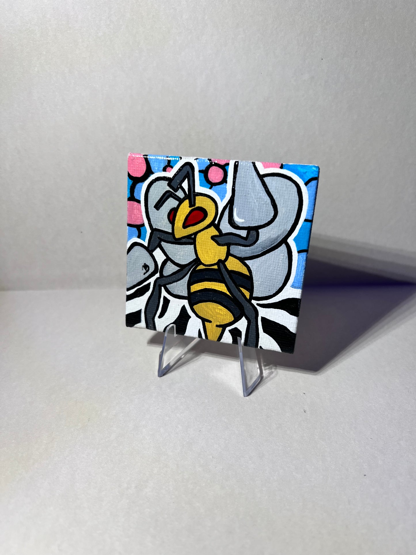 Beedrill Mini Painting | Cozy Cute Wall Decor | Gifts Ideas for Gamers