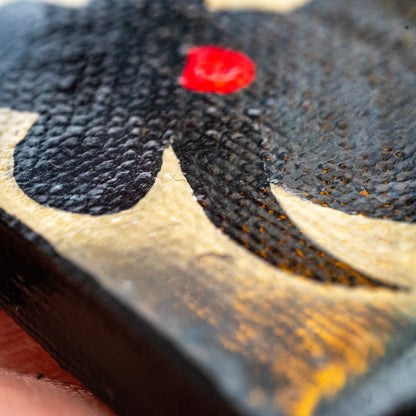 Mini Plague Doctor Painting | Original Gothic Tiny Art | Dark Academia Decor | Hand Painted 2x2 Canvas