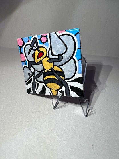 Beedrill Mini Painting | Cozy Cute Wall Decor | Gifts Ideas for Gamers