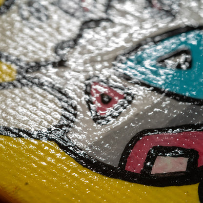 Togepi Mini Painting | Hand-Painted Pokémon Inspired Original Artwork on 2x2 Canvas