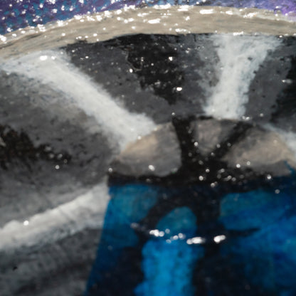6x8 UFO Farm Painting – Original Acrylic Artwor