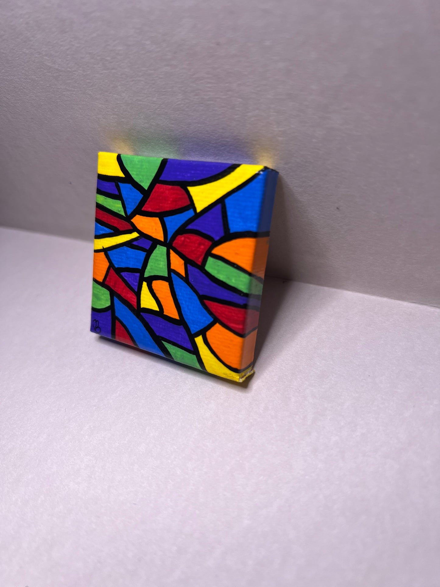Adorable Mini Stained Glass Monochrome Wall Decor | Dorm Desk Accessories | Hand painted Artwork | High Quality Gifts | Holiday gift ideas