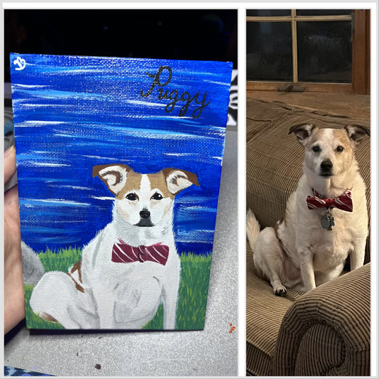 Custom hand painted pet portraits