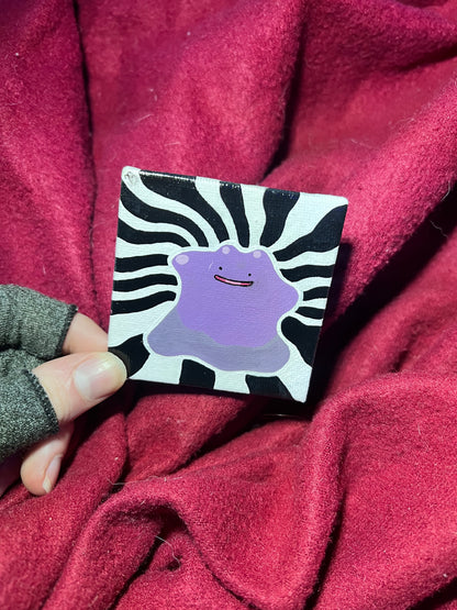 Ditto Mini Gift Painting | Cozy Cute Wall Art | Gifts for Gamers | Dorm Room Decor | Kids Birthday Present