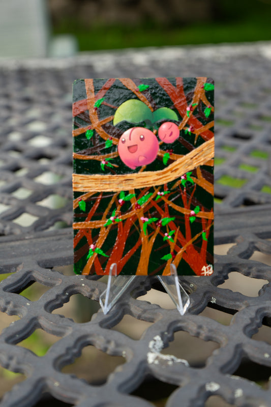 Cherrim in Bloom | Hand-Painted Pokémon Inspired Collectible Artwork