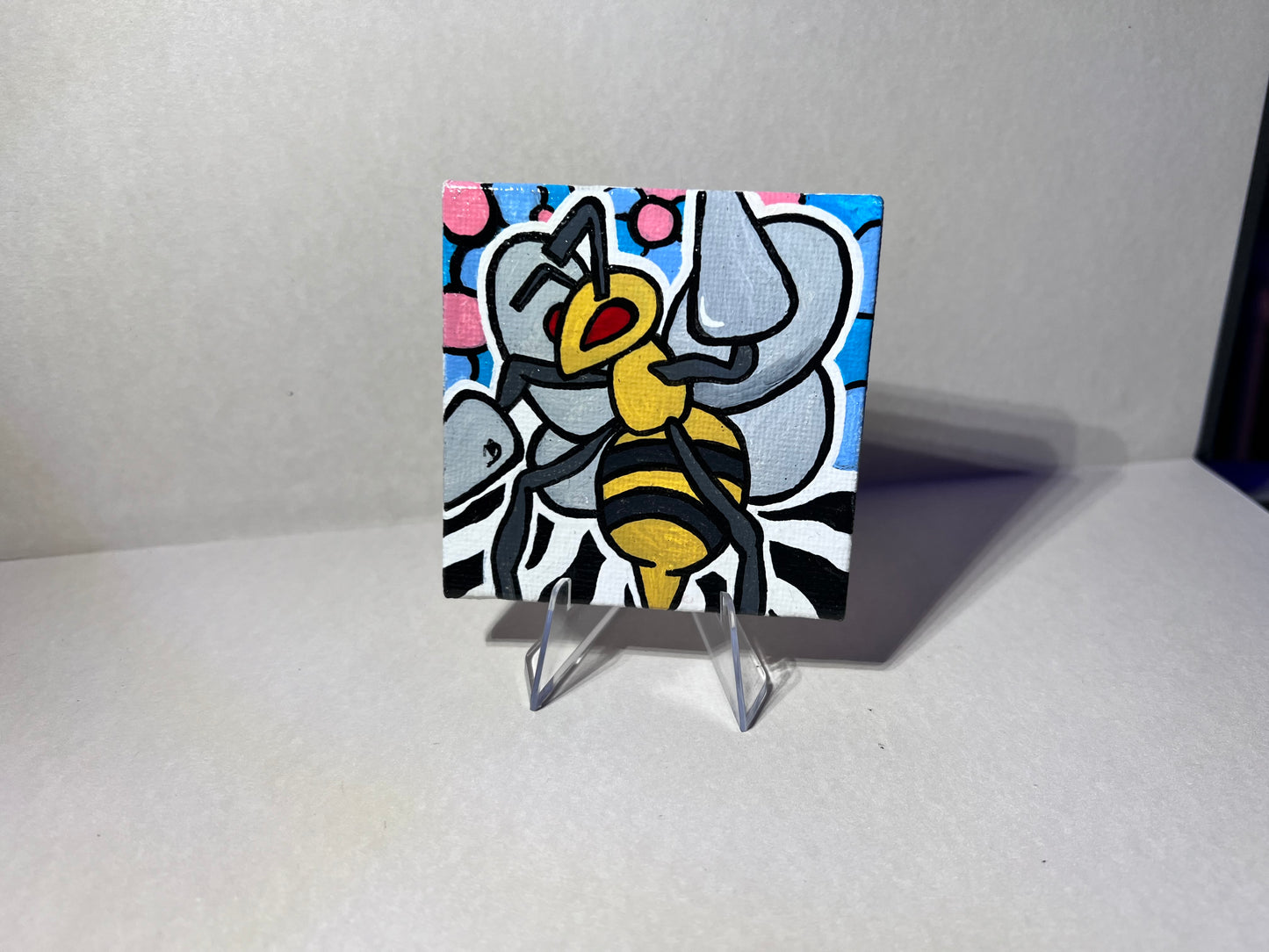 Beedrill Mini Painting | Cozy Cute Wall Decor | Gifts Ideas for Gamers