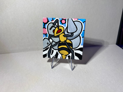 Beedrill Mini Painting | Cozy Cute Wall Decor | Gifts Ideas for Gamers