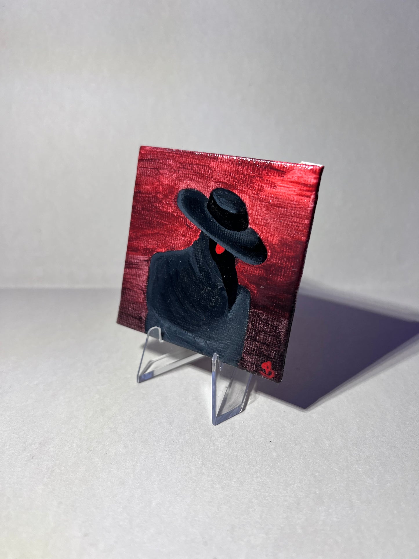 Mini Plague Doctor Painting | Cool Halloween wall decor | Goth Gift Ideas | Dark aesthetic Art