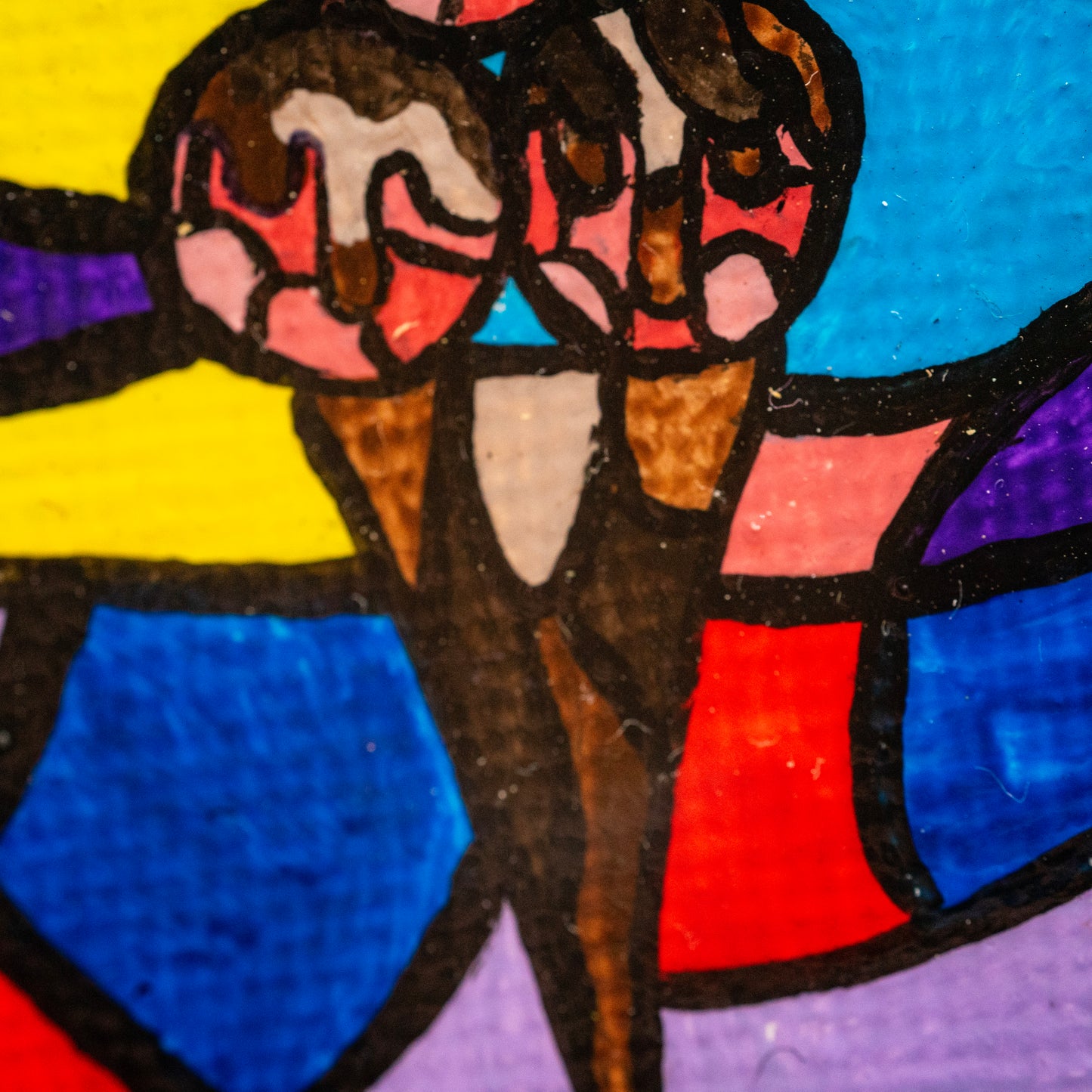 Ice Cream Prism – Original 2x2 Mini Acrylic Painting