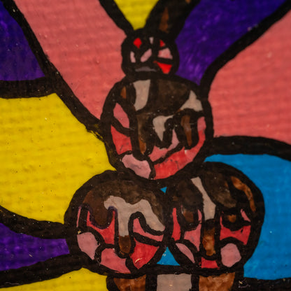 Ice Cream Prism – Original 2x2 Mini Acrylic Painting