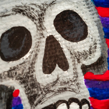 Neon Skull – Original 2x2 Mini Skull Painting
