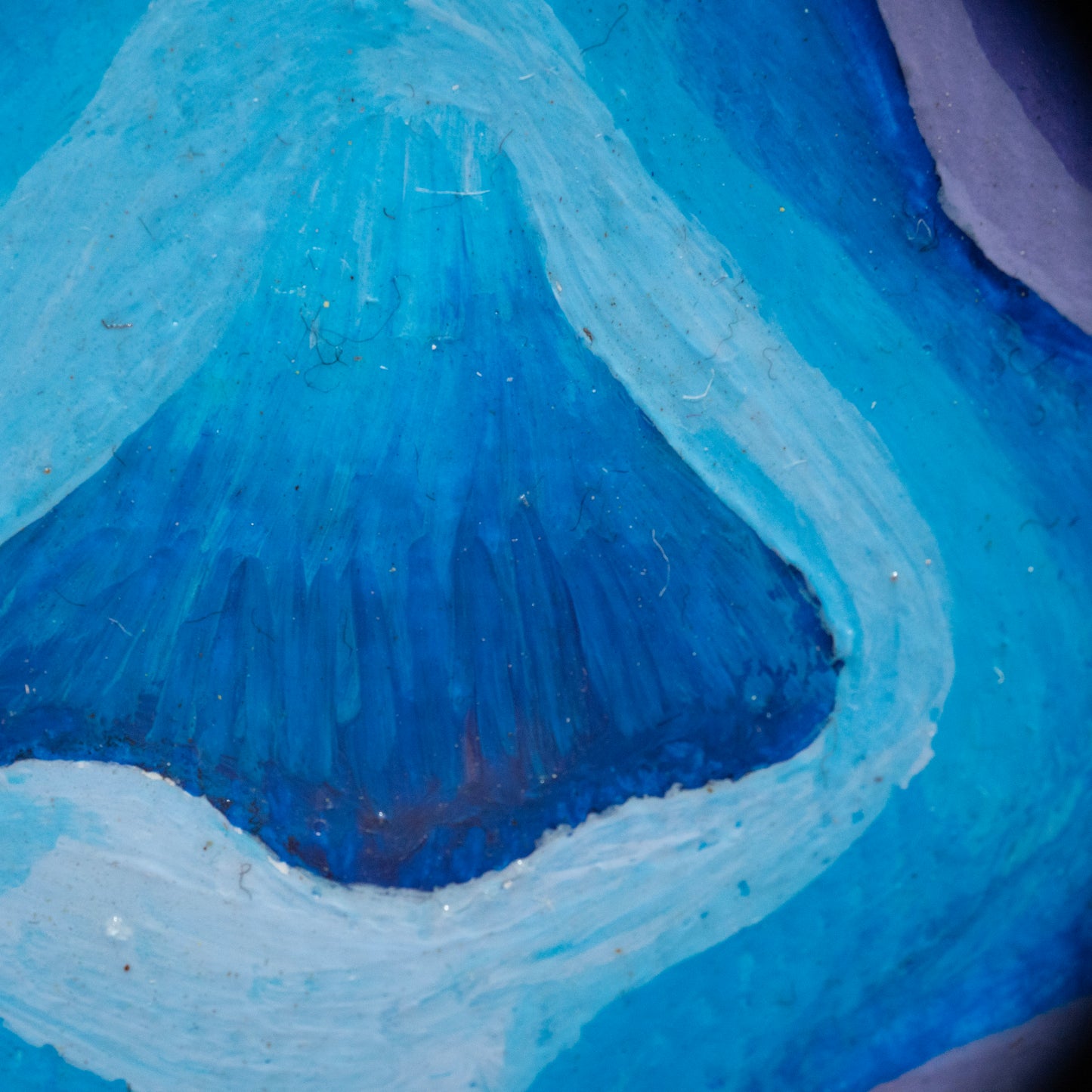 Blue Geode – Original 2x2 Abstract Acrylic Mini Painting