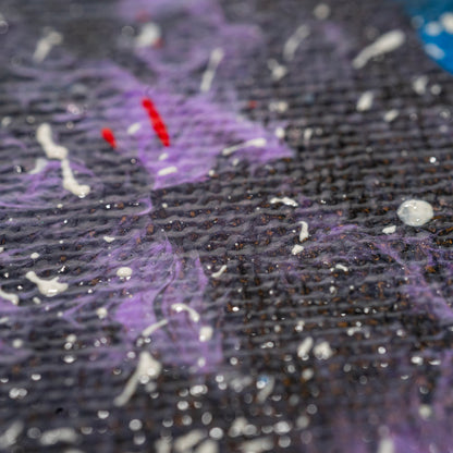 Cosmic Drift – Original Galaxy Acrylic Painting (4x5)
