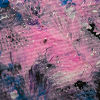Cosmic Drift – Original Galaxy Acrylic Painting (4x5)