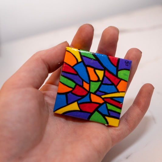 Tiny Prism Collection – Original 2x2 Mini Acrylic Paintings